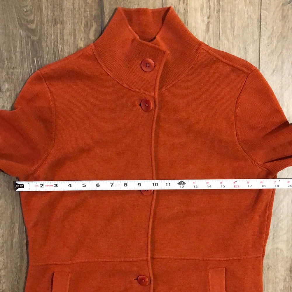 TALBOTS Women's Orange Cardigan Sweater Jacket - Picture 10 of 10